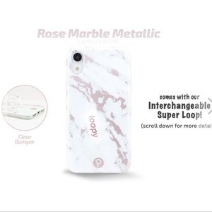 Loopy Rose Marble Metallic Phone Case - Used
